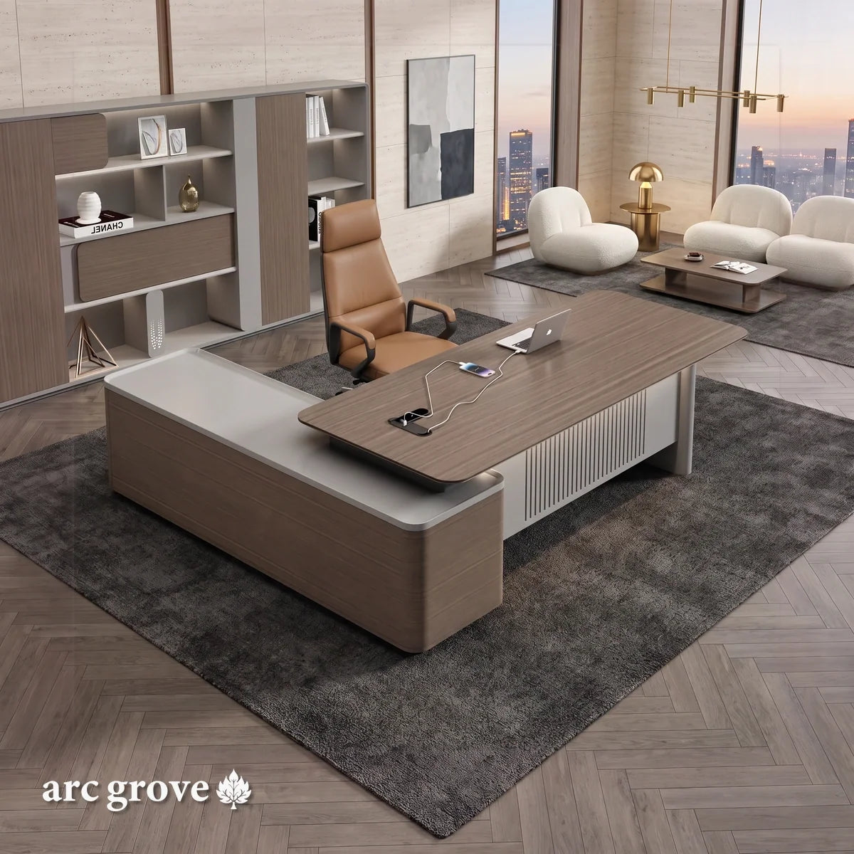 Sayers · Modern L-Shaped Executive Desk