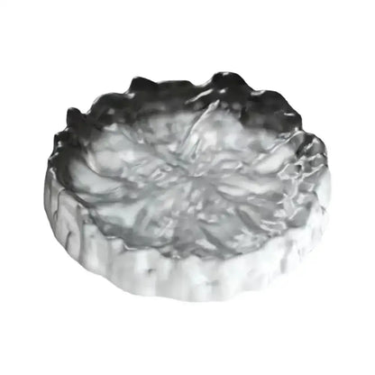 Scalloped crystal glass coaster and jewelry display panel dining room