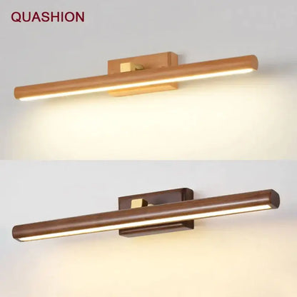 Scandinavian black walnut mirror lamp bedroom led wall sconce