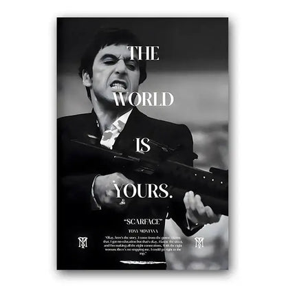 Tony montana scarface wall art print set for living room