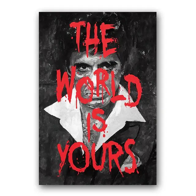 Tony montana scarface wall art print set for living room