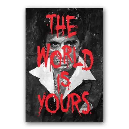 Tony montana scarface wall art print set for living room