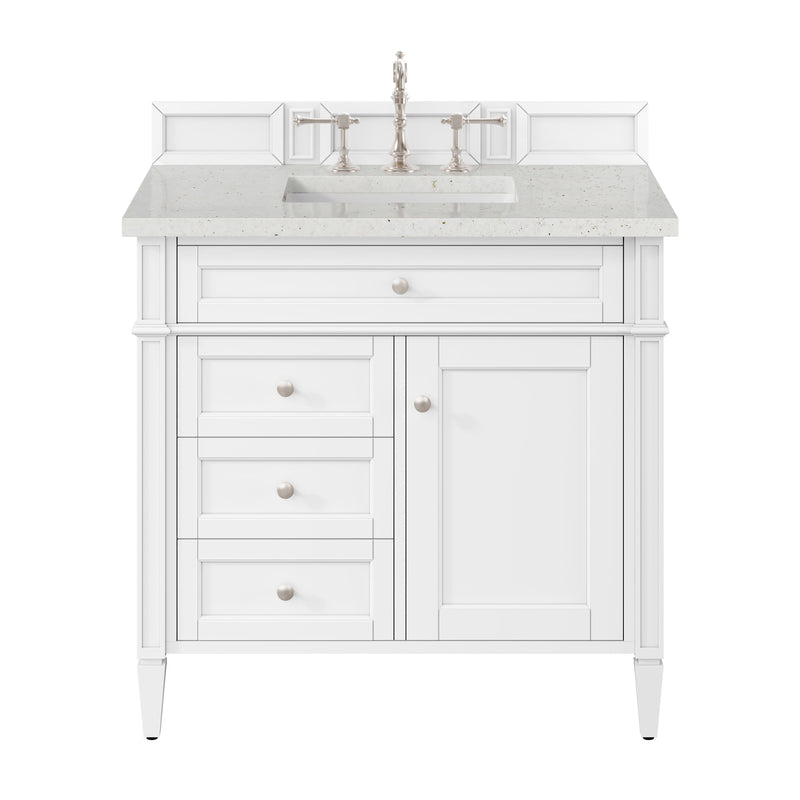 James Martin Brittany 36" Single Bathroom Vanity, Bright White