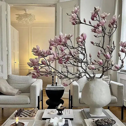 Sculptural white hammer pattern ceramic vase for living room desk