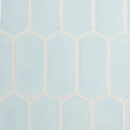 Seafoam Glossy Picket Ceramic Tiles 3x6