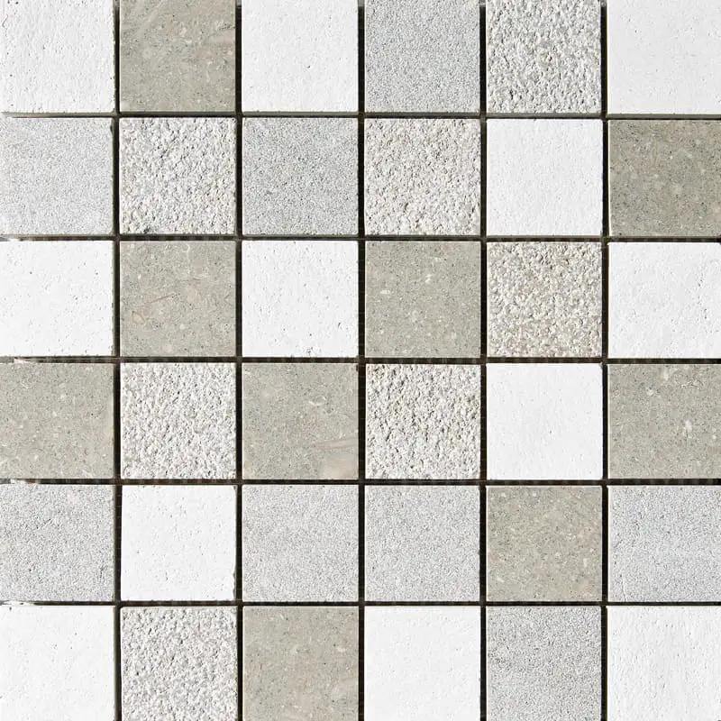 Seagrass&amp;paris Textured 2x2 Limestone Mosaics 12x12