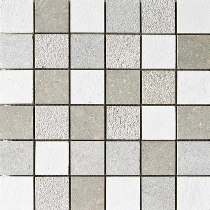 Seagrass&amp;paris Textured 2x2 Limestone Mosaics 12x12