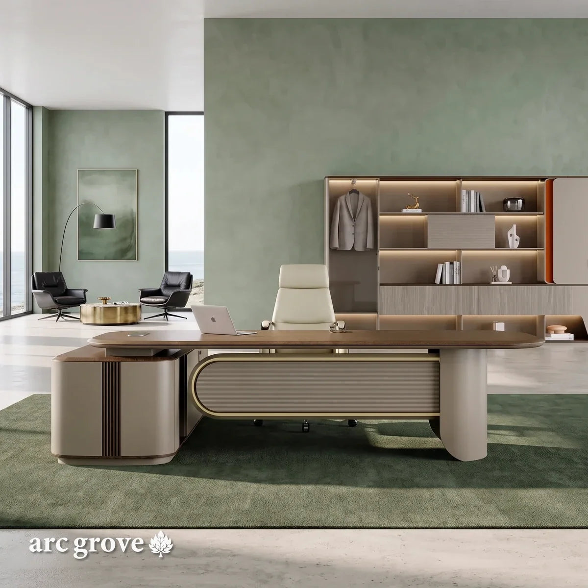 Secord · Modern L-Shaped Executive Desk