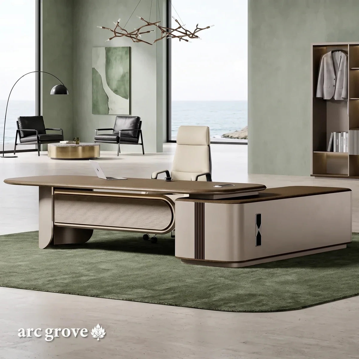 Secord · Modern L-Shaped Executive Desk