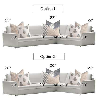 Holloway Sectional Pillow Combination | Set of Seven Pillow Covers