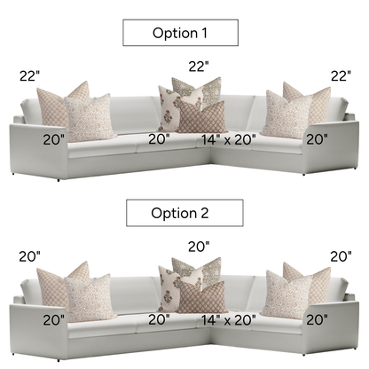 Pinecrest Sectional Pillow Combination | Set of Seven Pillow Covers