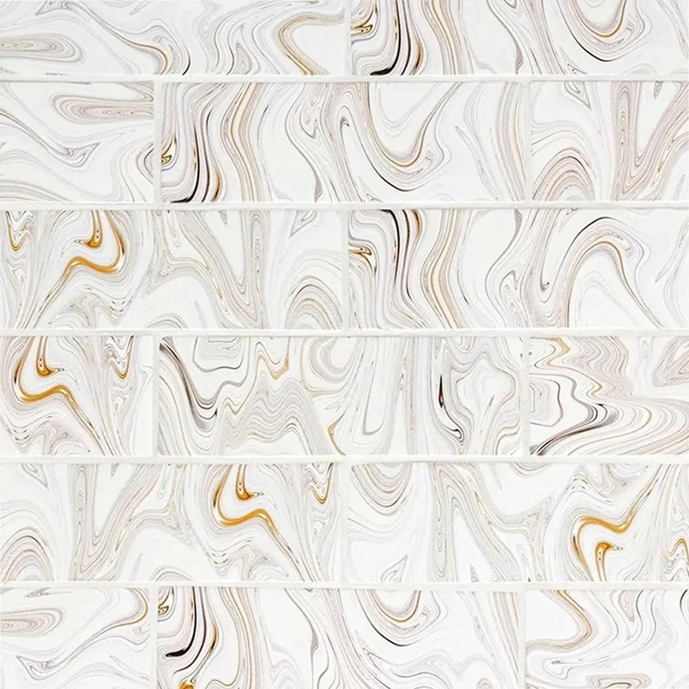 Desert Copper Glossy Subway Ceramic Tiles 3x9