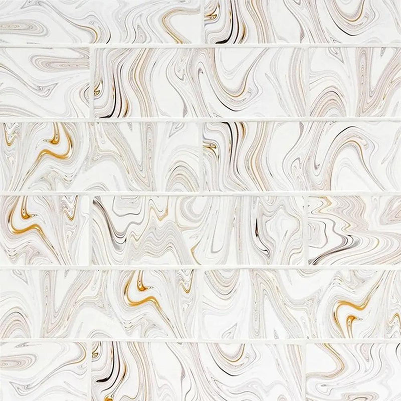 Desert Copper Glossy Subway Ceramic Tiles 3x9