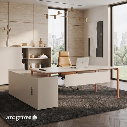 Selby · White L-Shaped Desk