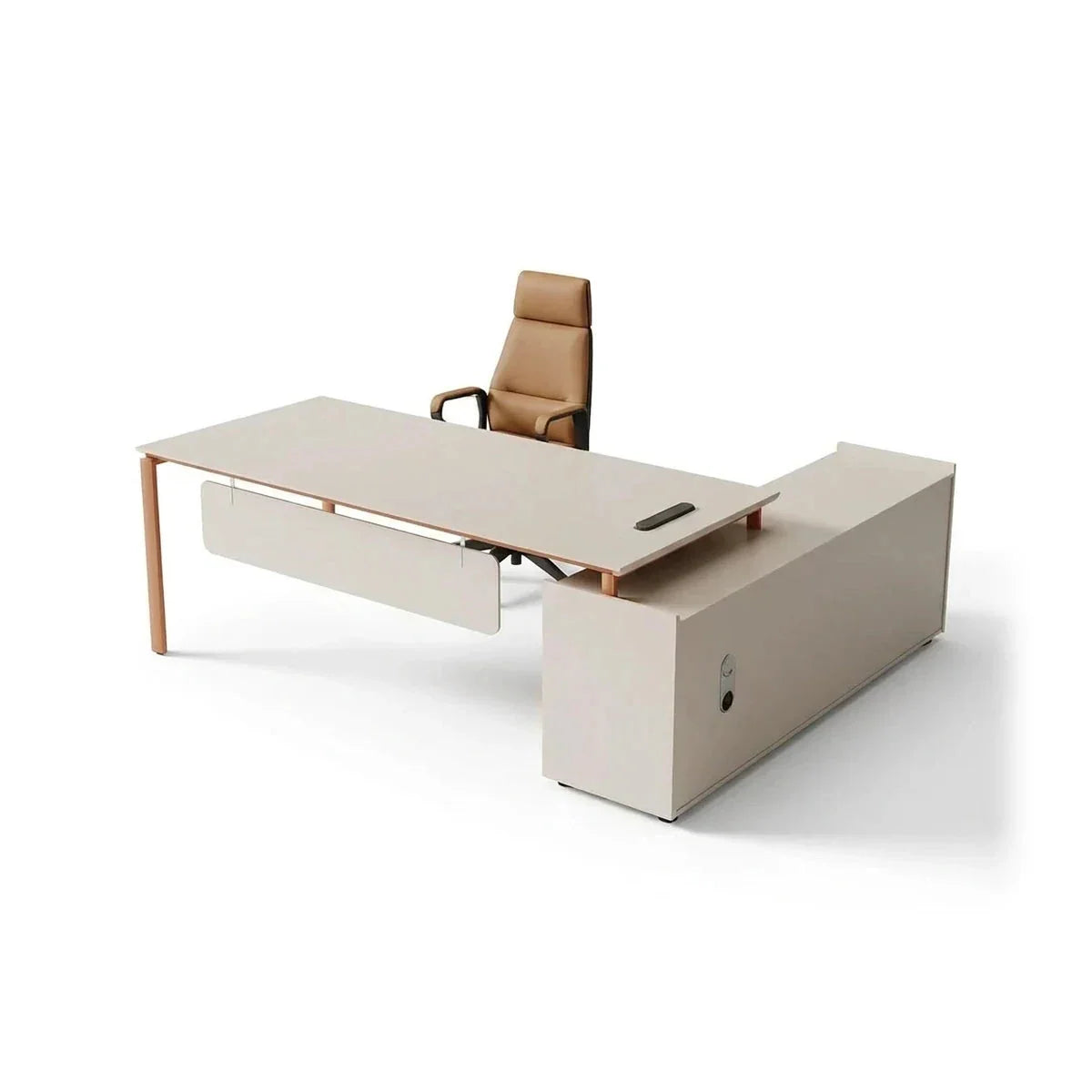 Selby · White L-Shaped Desk