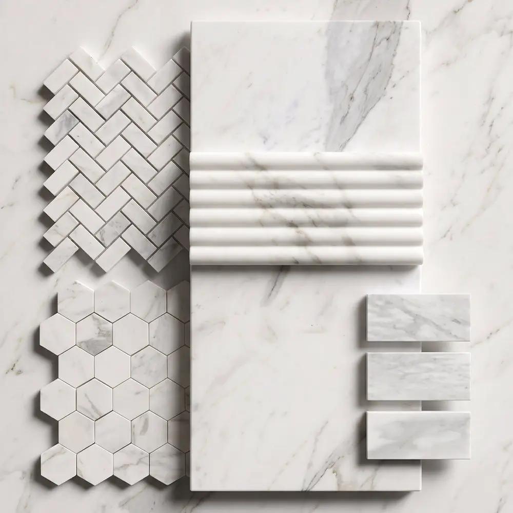 Serenity Honed Marble Tiles 2 3/4x5 1/2