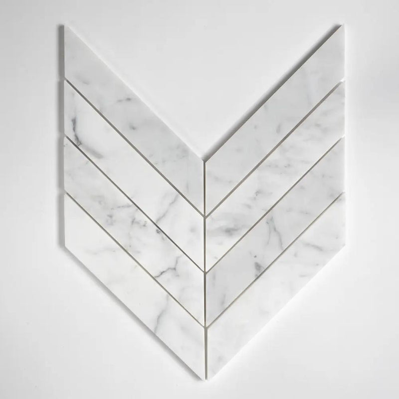 Serenity Honed Trapeze Marble Mosaics 10x13