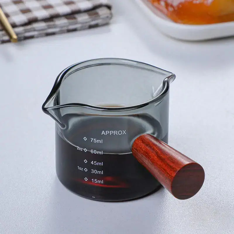 Set of 4 colorful double mouth glass measuring cups kitchen scale mug
