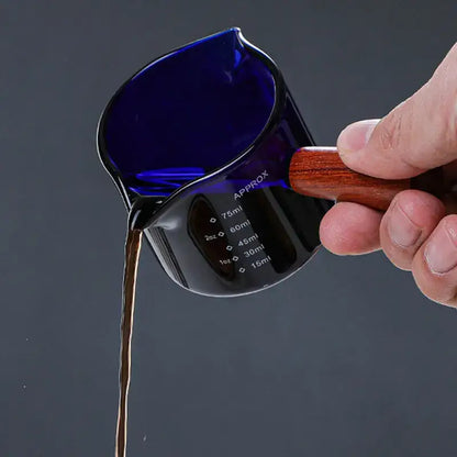Set of 4 colorful double mouth glass measuring cups kitchen scale mug