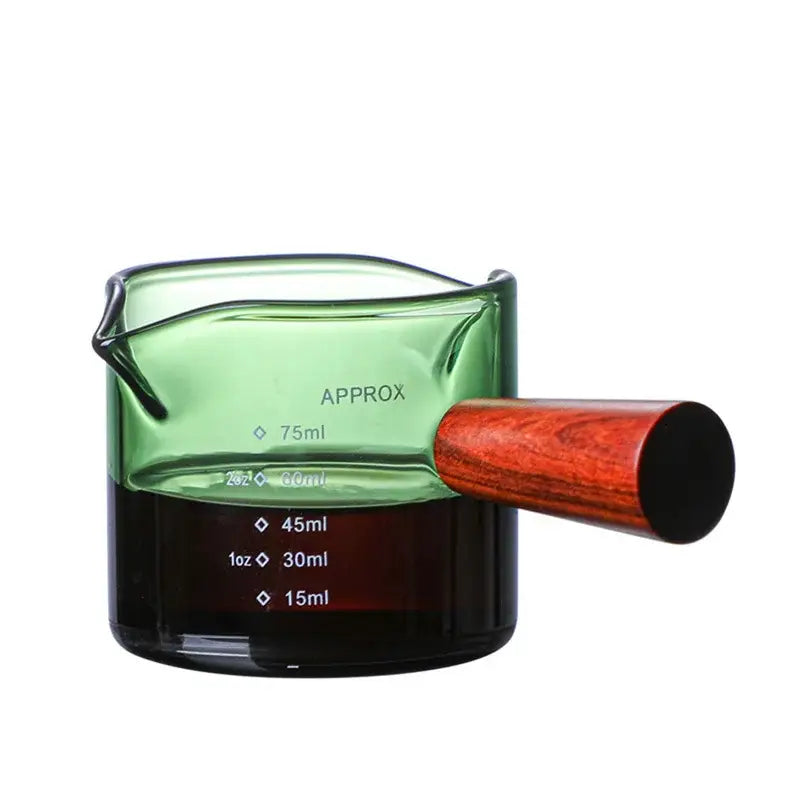 Set of 4 colorful double mouth glass measuring cups kitchen scale mug