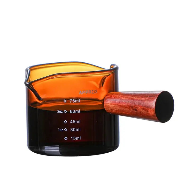 Set of 4 colorful double mouth glass measuring cups kitchen scale mug