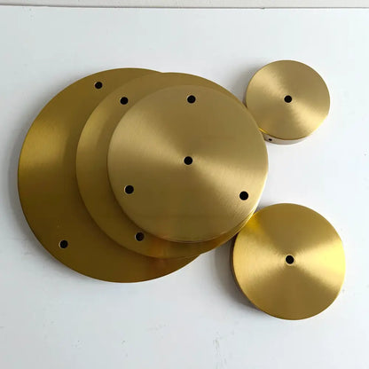 Set of 6 brushed brass ceiling plate lamp bases kitchen diy kit