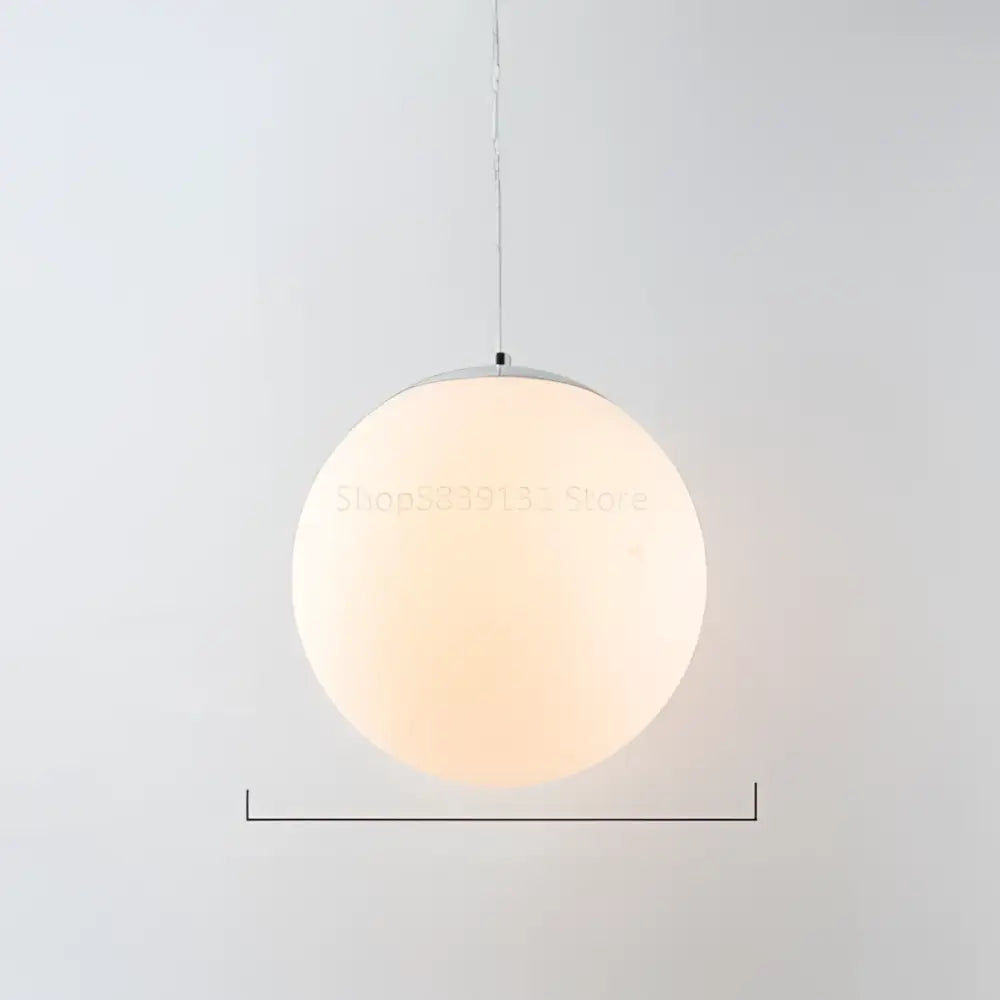 Set of 6 frosted glass ball pendant lights for living room