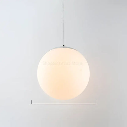 Set of 6 frosted glass ball pendant lights for living room