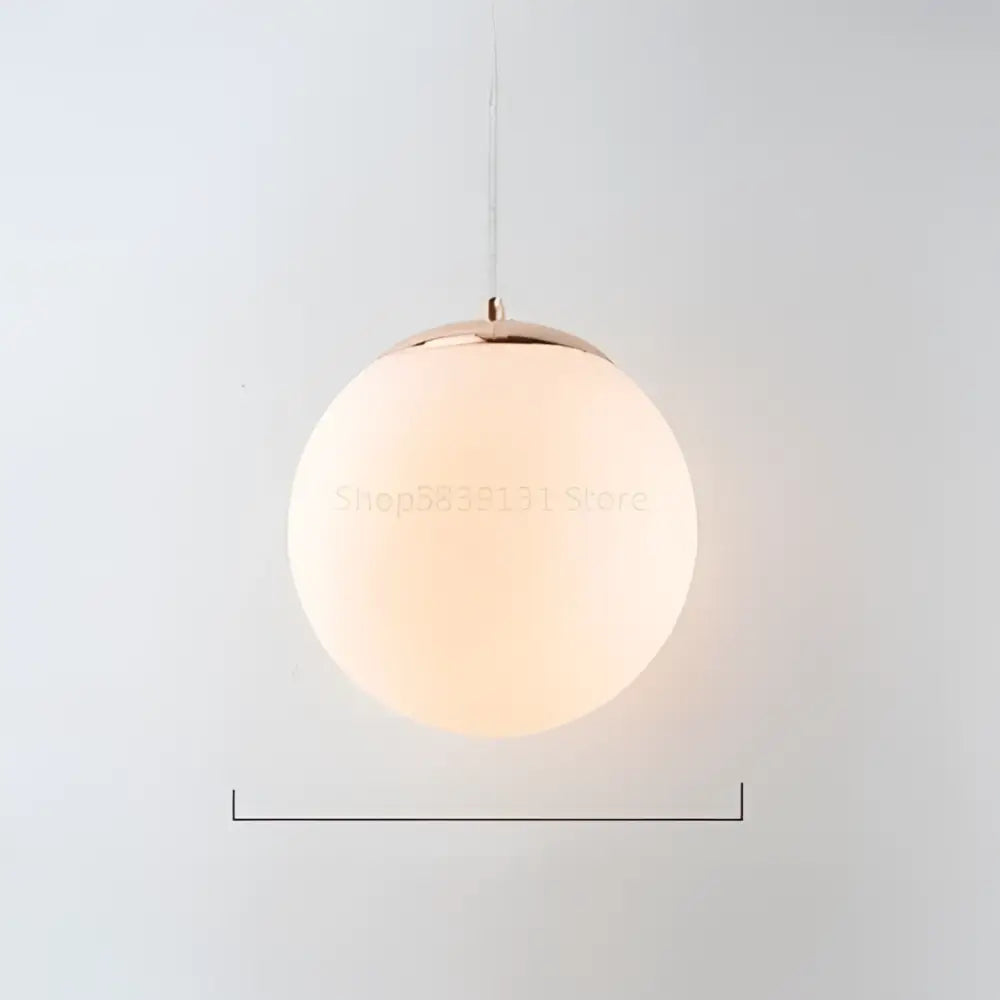 Set of 6 frosted glass ball pendant lights for living room