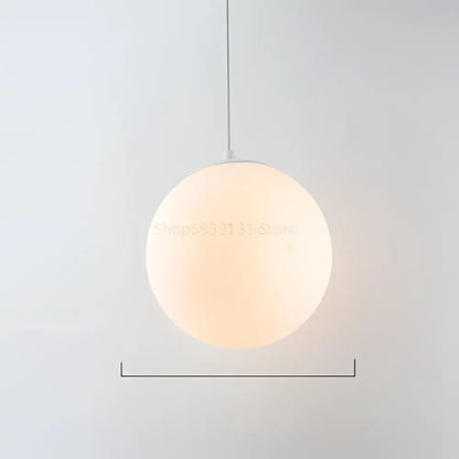 Set of 6 frosted glass ball pendant lights for living room