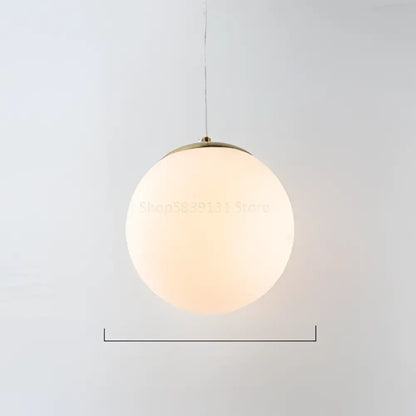 Set of 6 frosted glass ball pendant lights for living room