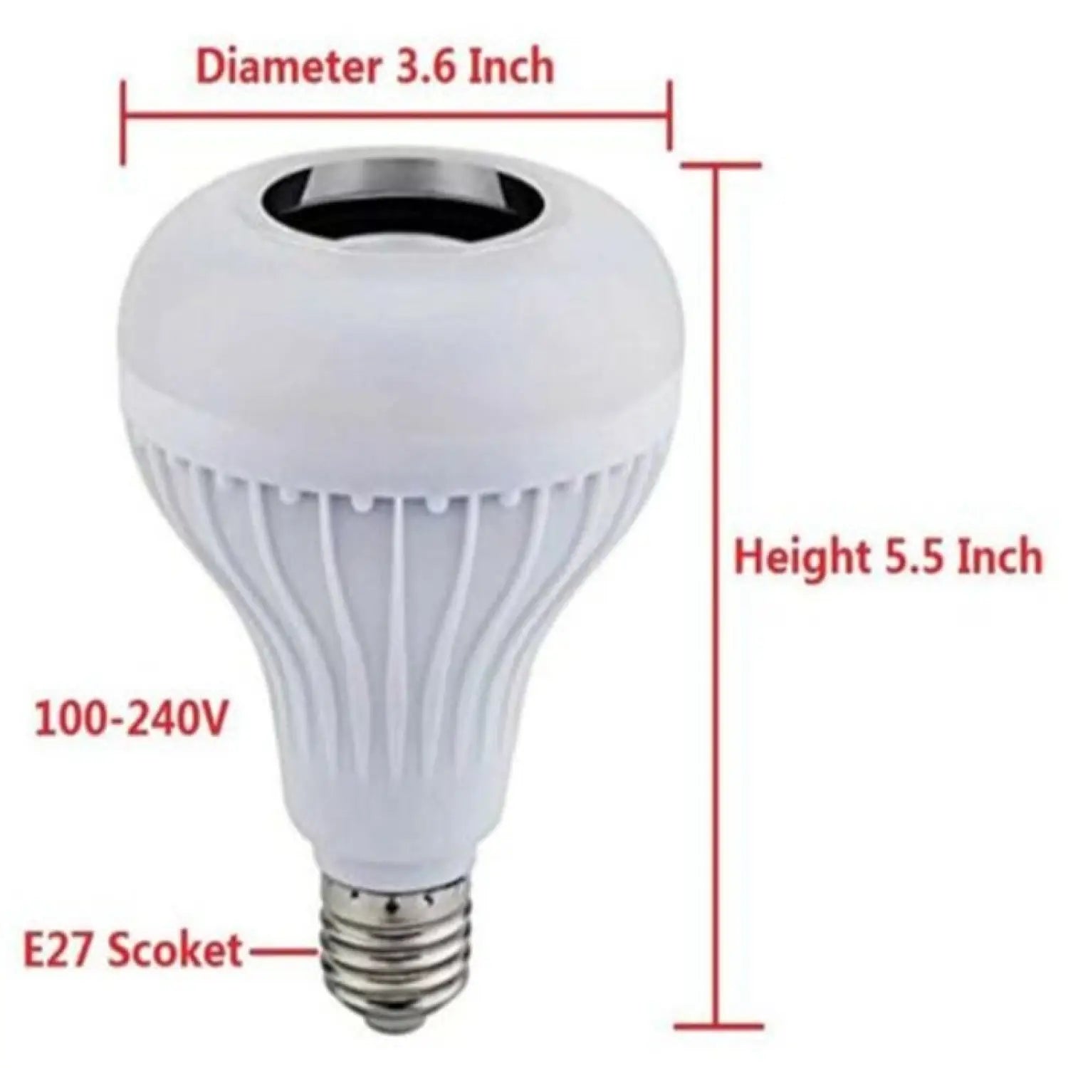 Seven-Color LED Bulb with Remote Control & Wireless Audio