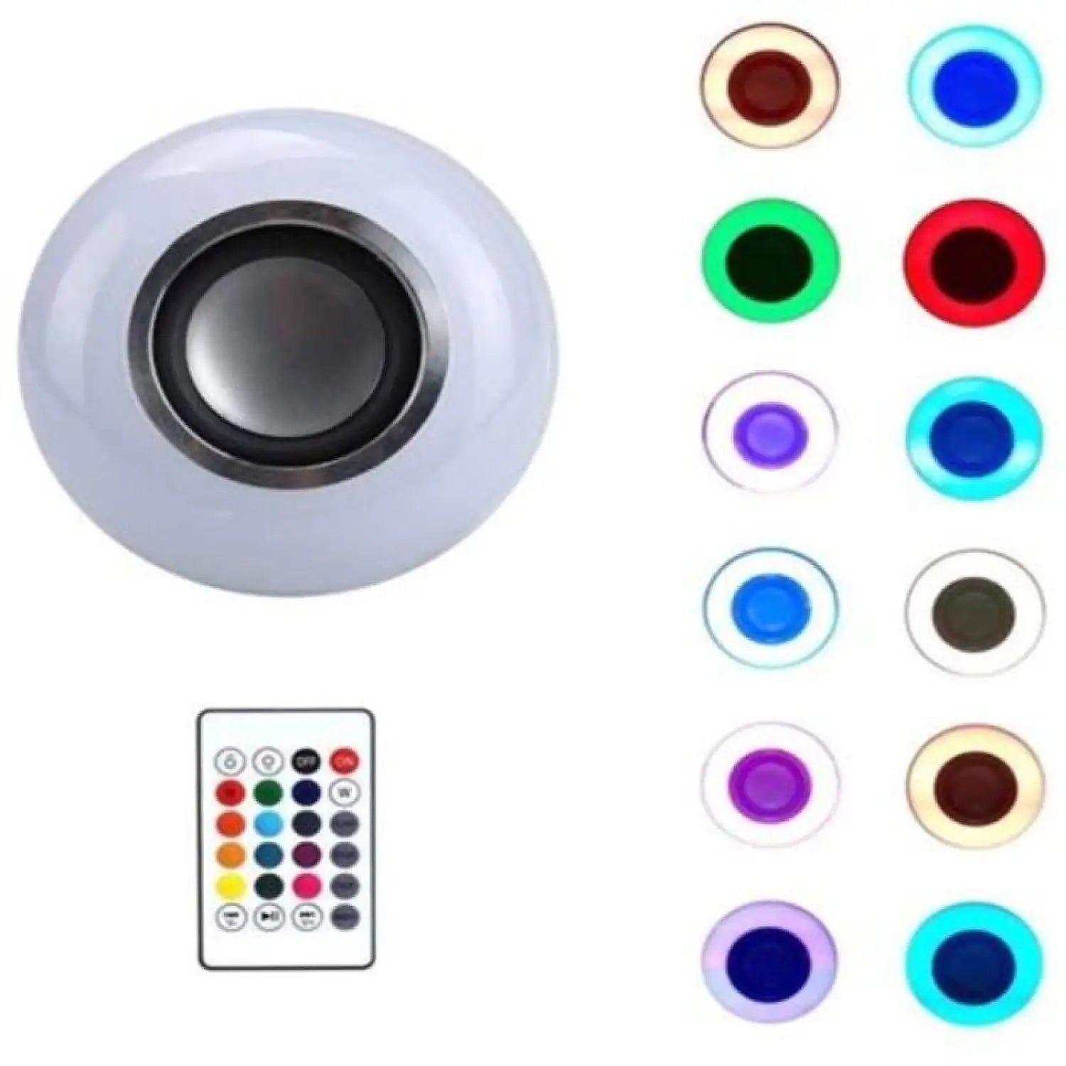 Seven-Color LED Bulb with Remote Control & Wireless Audio