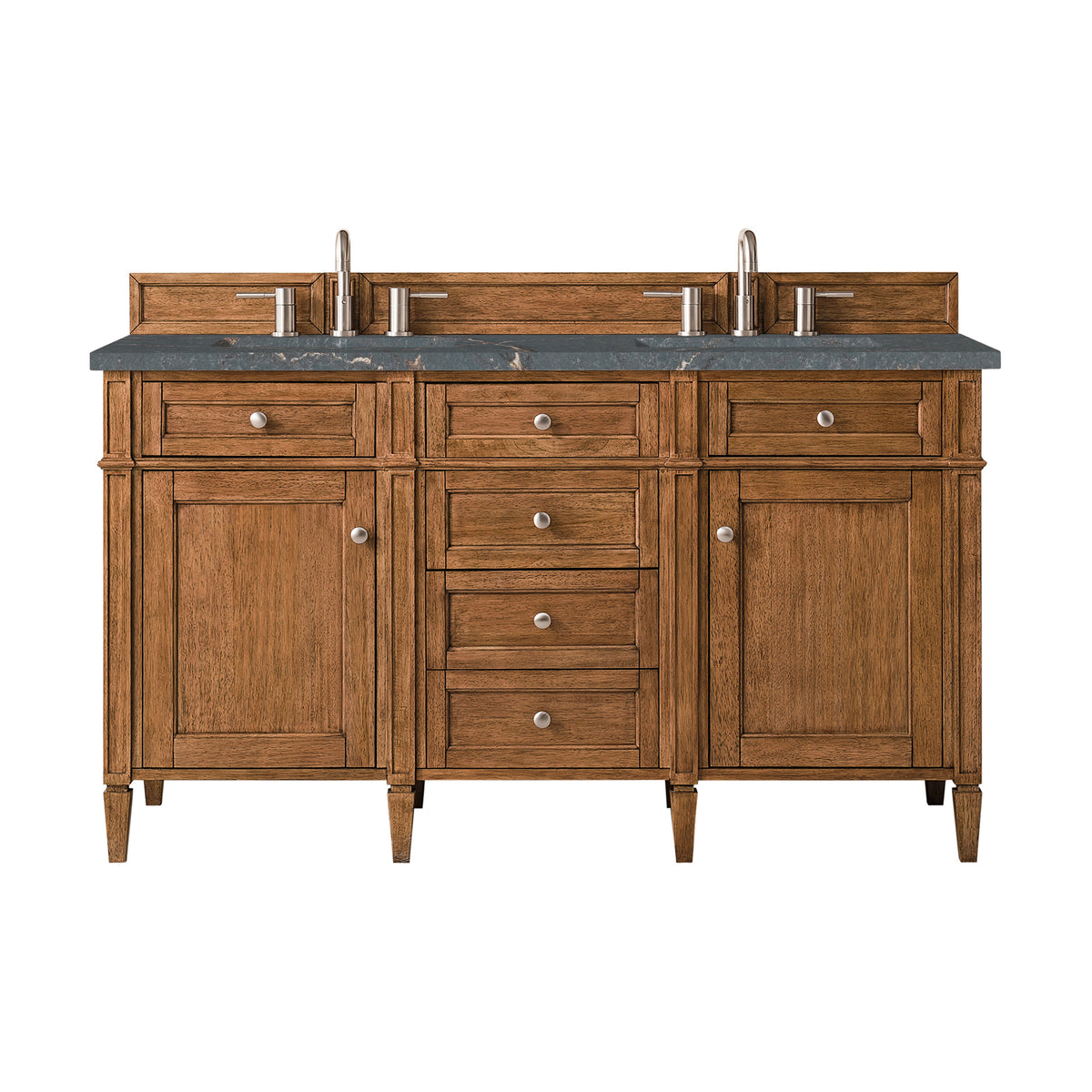 James Martin Brittany 60" Double Bathroom Vanity, Saddle Brown