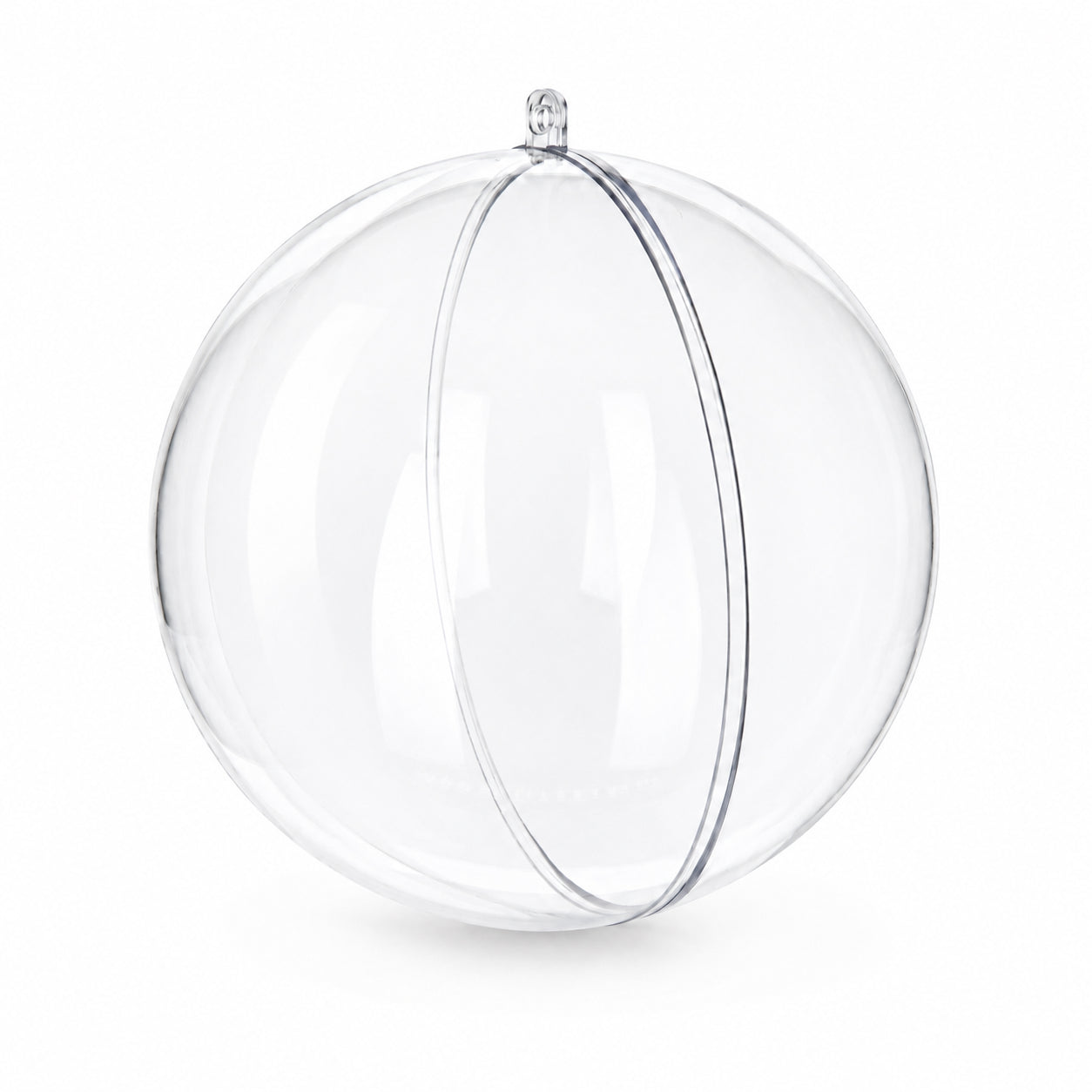 Set of 3 Clear Plastic Ball Ornaments 3.45 Inches (88 mm)