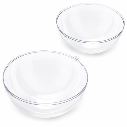 Set of 3 Clear Plastic Ball Ornaments 3.45 Inches (88 mm)