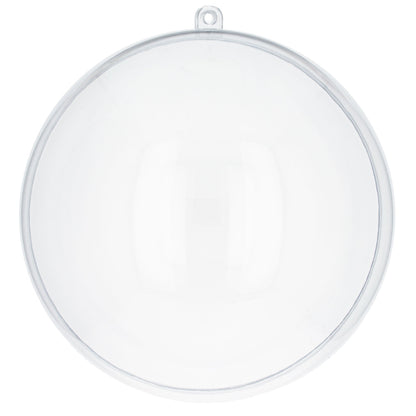 Set of 3 Clear Plastic Ball Ornaments 3.45 Inches (88 mm)