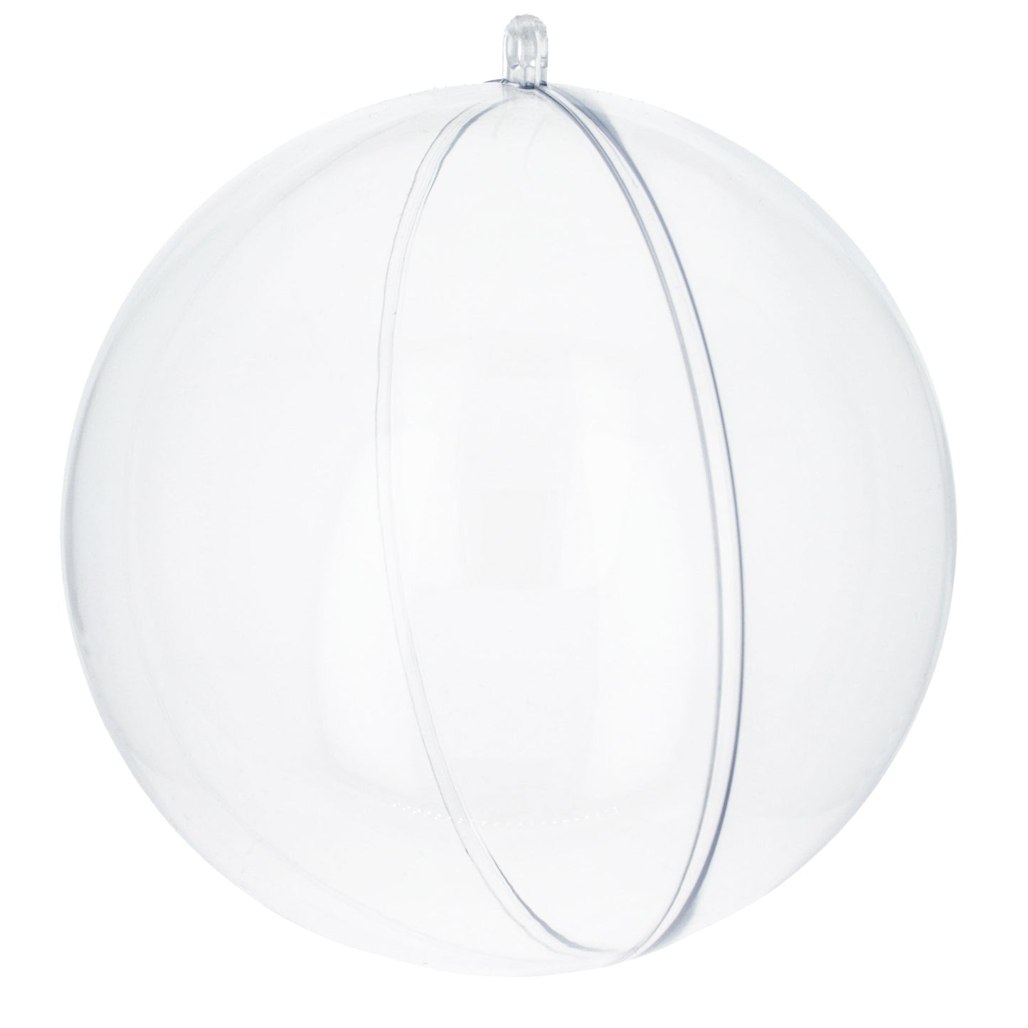 Set of 3 Clear Plastic Ball Ornaments 3.45 Inches (88 mm)