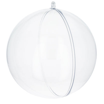 Set of 3 Clear Plastic Ball Ornaments 3.45 Inches (88 mm)