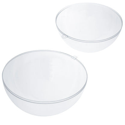 Set of 3 Clear Plastic Ball Ornaments 3.45 Inches (88 mm)