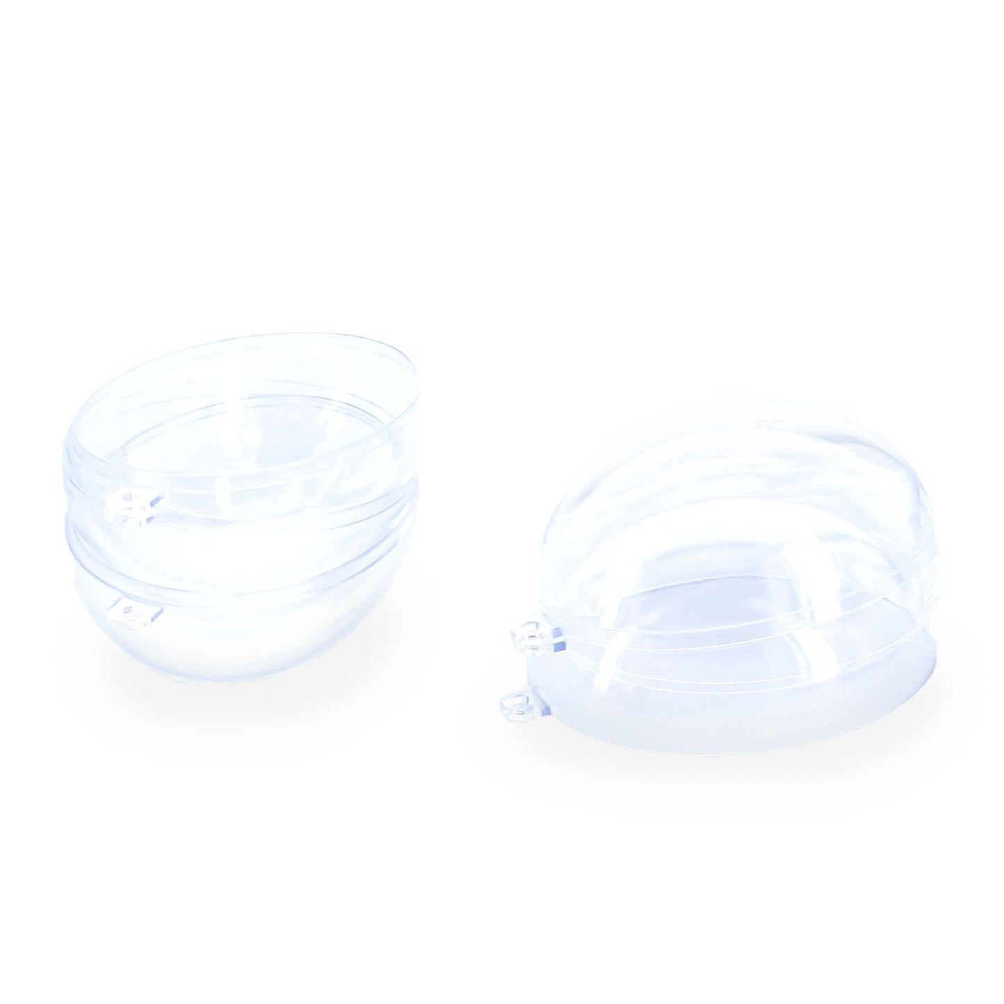 Set of 3 Clear Plastic Egg Ornaments 3.4 Inches (86 mm)