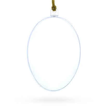 Set of 3 Clear Plastic Egg Ornaments 3.4 Inches (86 mm)