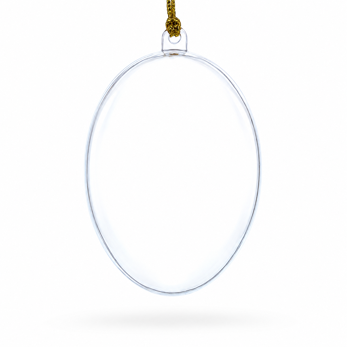 Set of 3 Clear Plastic Egg Ornaments 3.4 Inches (86 mm)