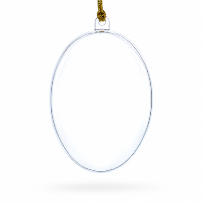 Set of 3 Clear Plastic Egg Ornaments 3.4 Inches (86 mm)