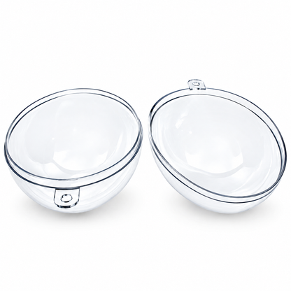 Set of 3 Clear Plastic Egg Ornaments 4.35 Inches (100 mm)