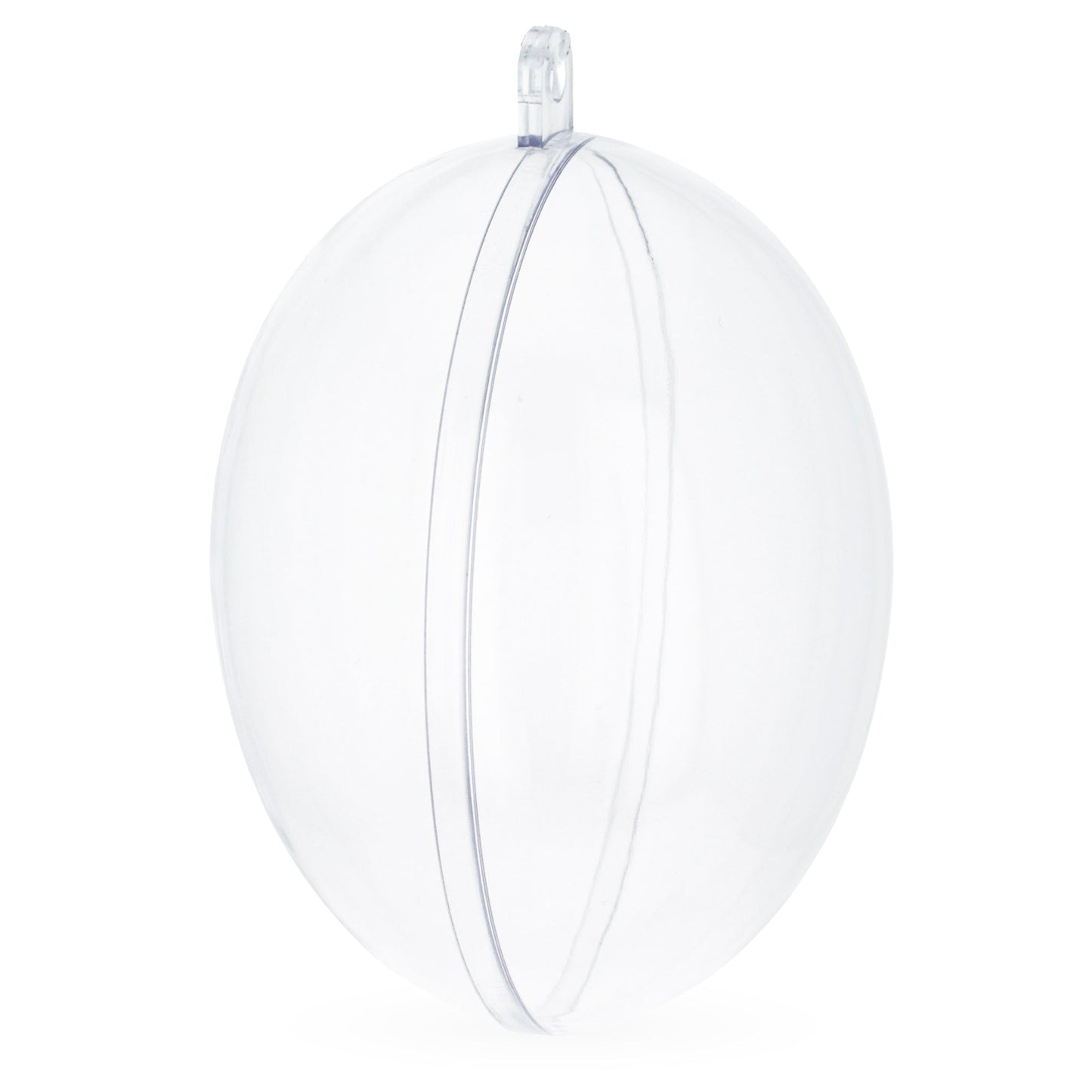 Set of 3 Clear Plastic Egg Ornaments 4.35 Inches (100 mm)
