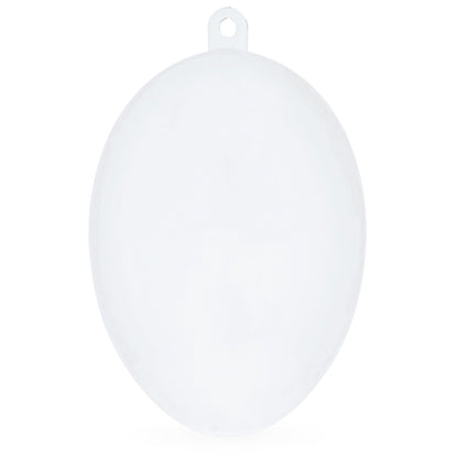 Set of 3 Clear Plastic Egg Ornaments 4.35 Inches (100 mm)