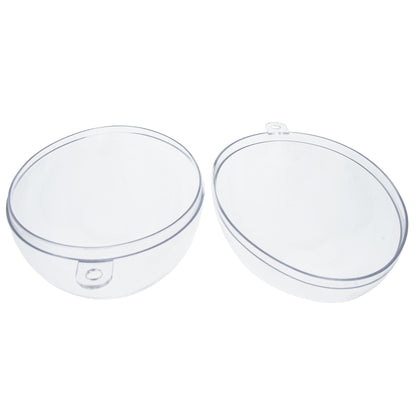 Set of 3 Clear Plastic Egg Ornaments 4.35 Inches (100 mm)