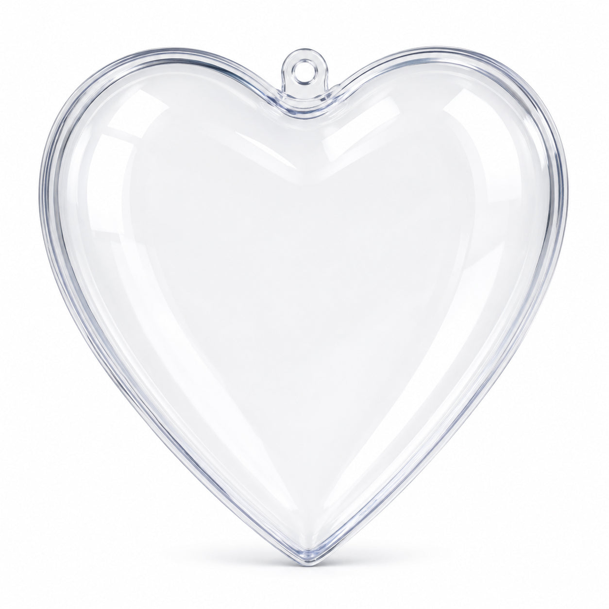 Set of 3 Clear Plastic Hearts Ornaments 2.45 Inches (62 mm)
