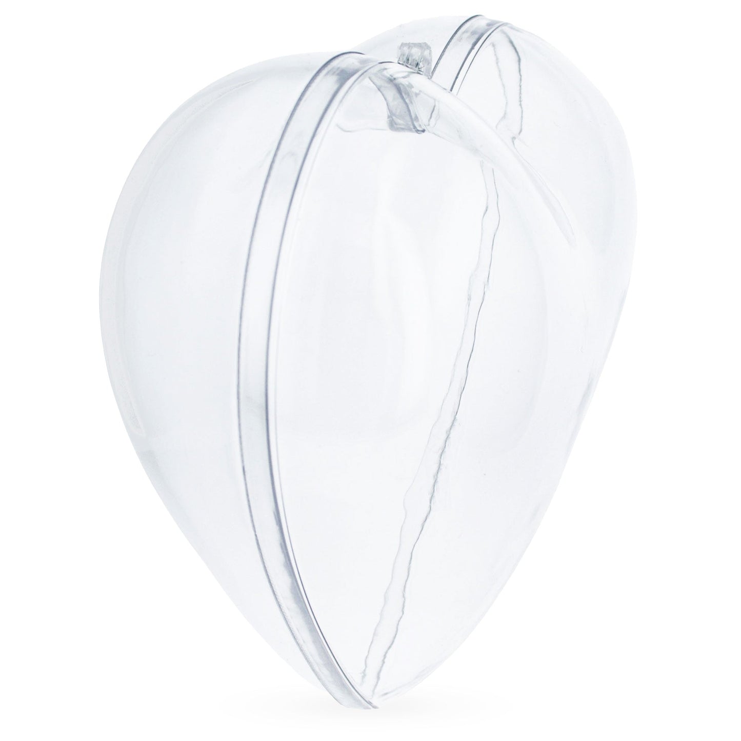 Set of 3 Clear Plastic Heart Ornaments 3.85 Inches (98 mm)